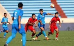 Trận đấu giữa U23 Singapore và U23 Campuchia tại bảng B môn Bóng đá nam SEA Games 31